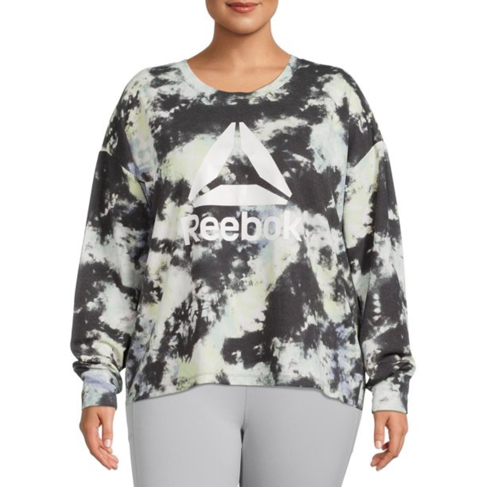 Reebok all day cropped tie dye crewneck
